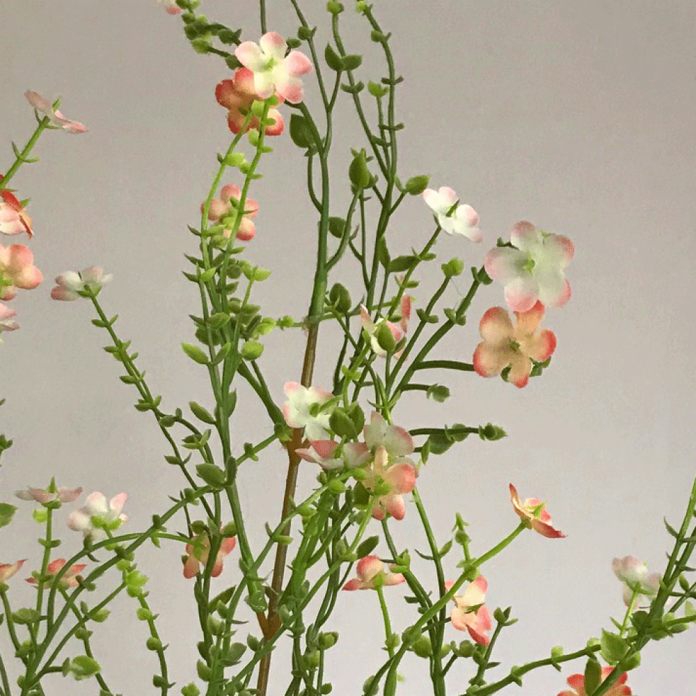 Artificial Wild Flowers Spray Peach 76cm Artificial Flowers